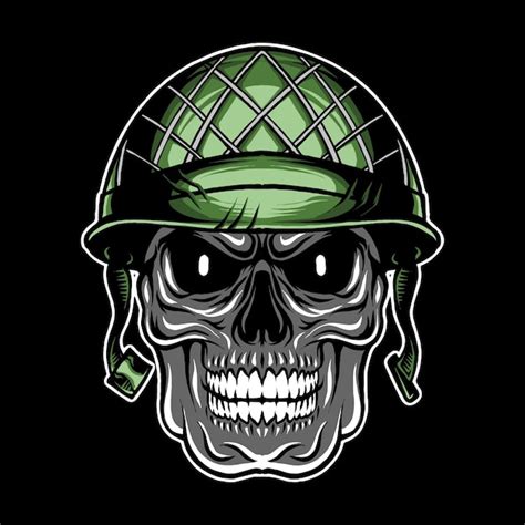 Skull With Military Helmet Vectors And Illustrations For Free Download