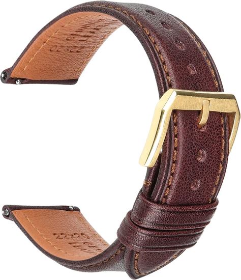 Rezero Leather Watch Band 20mm Soft Calfskin Watch Straps With Quick Release Watch