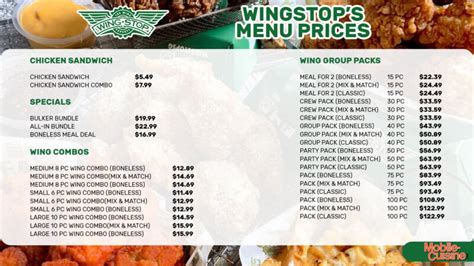 Updated Wingstop Menu + Price Increases (2024)