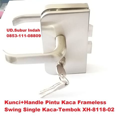 Jual Kunci Handle Pintu Kaca Frameless Swing Single Kaca Tembok XH 8118