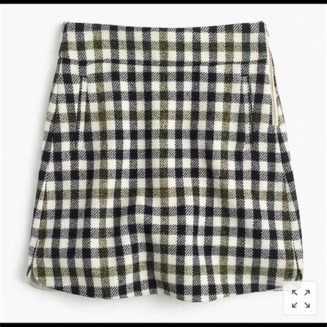 J Crew Skirts Jcrew Oxford Check Wool Mini Skirtas Seen On Blair