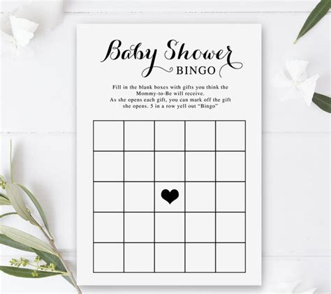 Orange Baby Shower Theme Baby Bingo Game 5x7  And Pdf Baby Shower