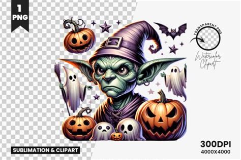 Halloween Creepy Goblin Clipart PNG Graphic By Arslan Prints Creative