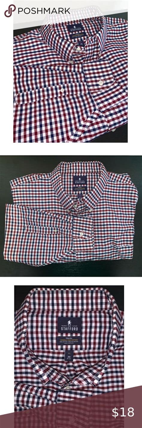 Stafford Dress Shirt Long Sleeve Size Long Sleeve Shirts