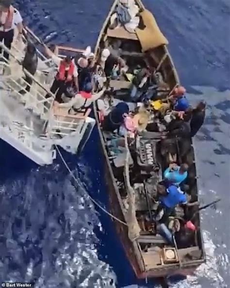 Moment Carnival Cruise Line Ship Rescues Migrants Stranded In Tiny