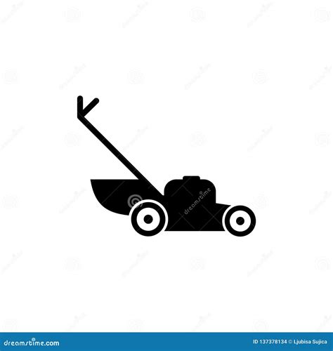 Lawn Mower Icon Or Logo Grass Cutter Icon Stock Vector Illustration