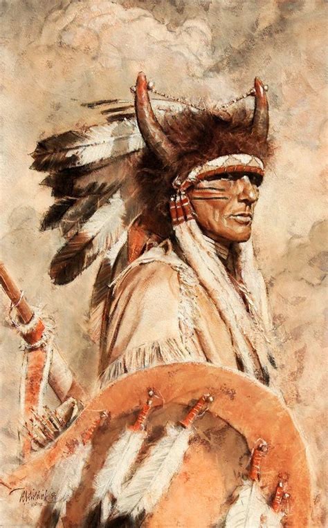 Thunder Bonnet By R S Riddick Indian Chieftan Ready For War Wears