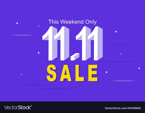 1111 Shopping Day Sale Global Shopping World Day Vector Image