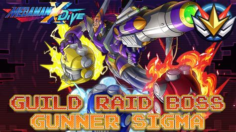 Gunner Sigma Guild Raid Boss Mega Man X Dive Youtube