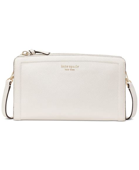 Kate Spade Knott Pebbled Leather Crossbody In Natural Lyst