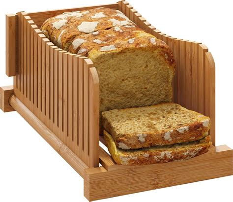 Bamboo Bread Slicer Adjustable Bread Slicer Guide With Thickness