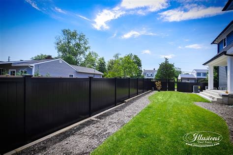 Black Pvc Vinyl Privacy Fencing Panels Illusions Vinyl Fence