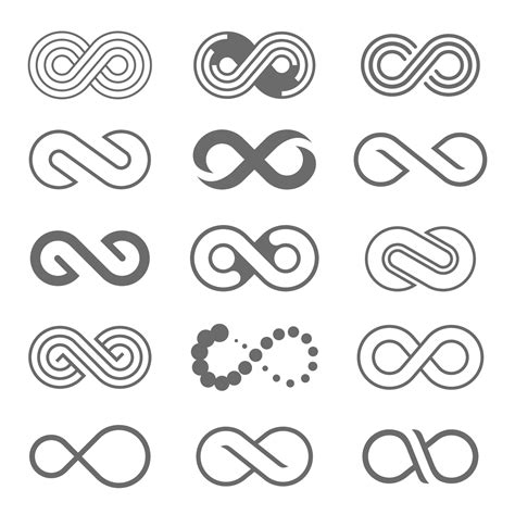 Set of infinity loop logo icon 3030538 Vector Art at Vecteezy