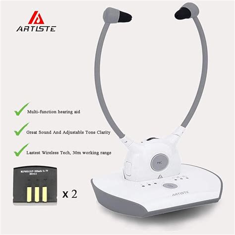 Wireless Hearing Aid Headset Systemartiste 24g Tv Assistive Listening Headphones Including