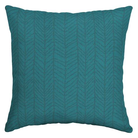 Garden Treasures Solid Colorblock Finch Teal Square Throw Pillow at ...