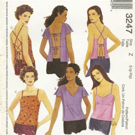 Misses Top Sewing Pattern Vintage Mccall S Sizes To