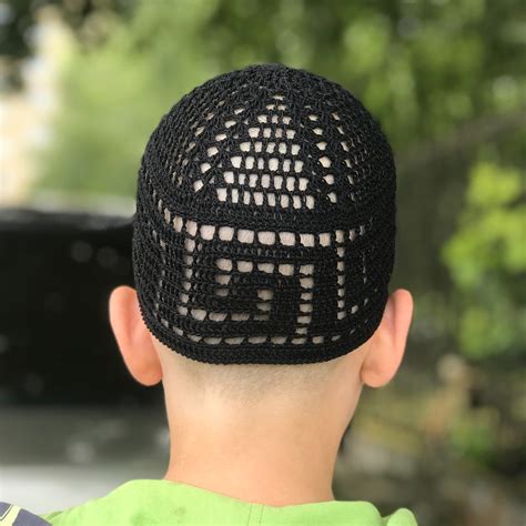 Short Kufi Hat Crochet Bucket Cap Men Inspire Uplift