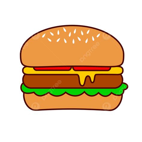 Burger Illustration Transparent Background Vector, Burgers, Food, Illustration PNG and Vector ...