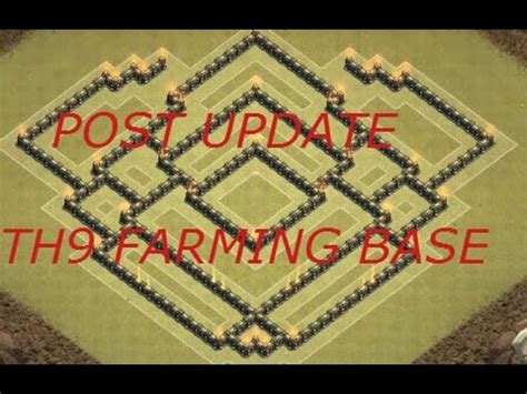 Post Update Th Farming Base Clash Of Clans Youtube