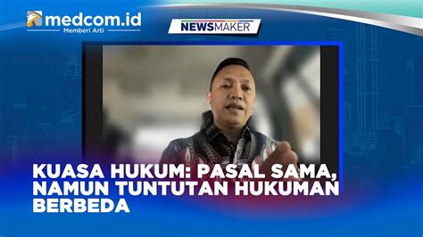 Soal Vonis Eliezer Kuasa Hukum Pasal Sama Namun Tuntutan Hukuman