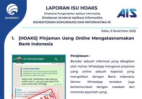 Isu Hoaks Disinformasi 9 November 2022 PPID Diskominfo Jateng