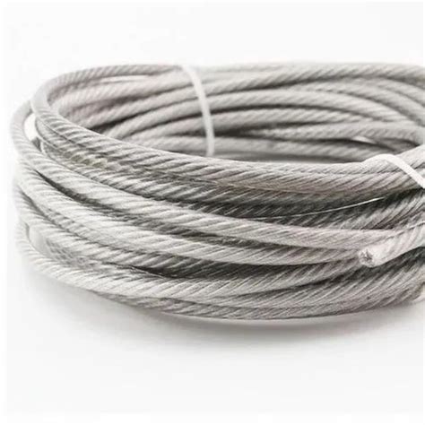 Steel 1 5 1 5 Pvc Coated Wire Rope 1000 M 3 Mm At Rs 10 Meter In