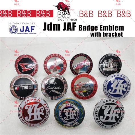 Universal Jaf Japan Automobile Federation Front Grill Badge Car Jdm