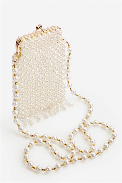 Shop Handbags - White Pearl Evening Clutch | BABEYOND