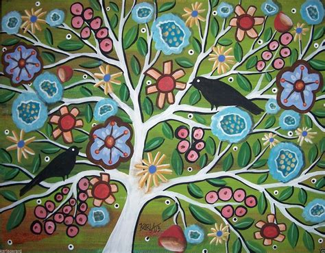 RUG HOOKING CRAFT PAPER PATTERN Tree Of Life FOLK ART PRIMITIVE Karla