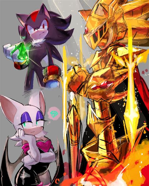 Sonic The Hedgehog Shadow The Hedgehog Rouge The Bat Caliburn And Excalibur Sonic Sonic And