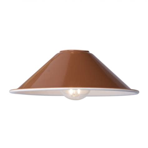 Easy Fit Metal Shade Gloss Red Umber 18cm Lighting Company Uk