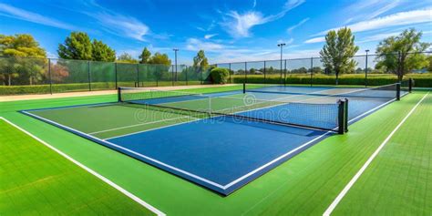 Pickleball Courts Angled View of a Tennis Court AI-Generated Content ...