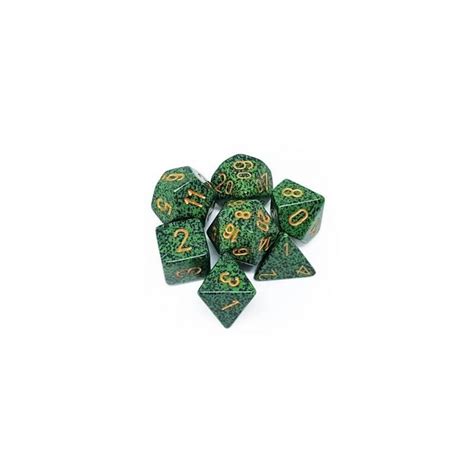 Chessex Speckled Polyhedral 7 Die Set Golden Recon Chessex