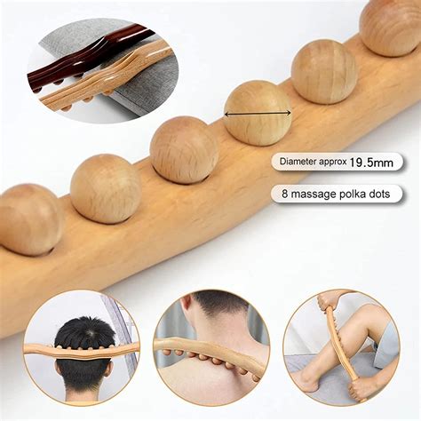 Uoeo Alat Pijat Kayu Tongkat Gua Sha Massage Head Shoulder Acupuncture