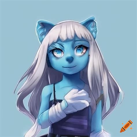 Cosplay Of Smurf With Cat Face From Jujutsu Kaisen On Craiyon