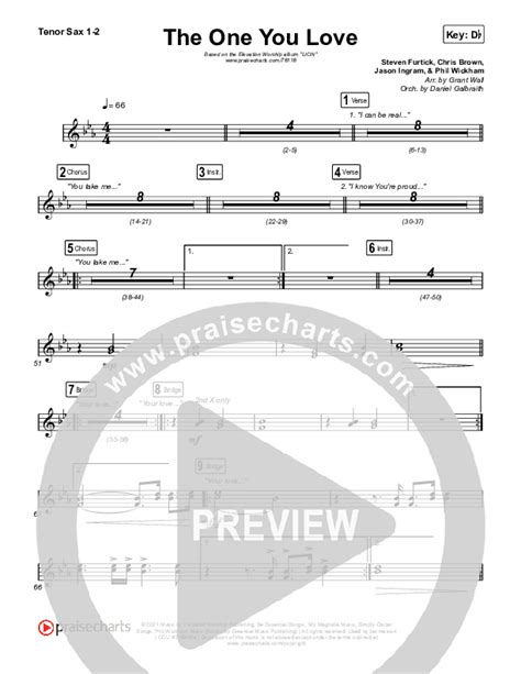 The One You Love Sax Sheet Music Pdf Elevation Worship Chandler