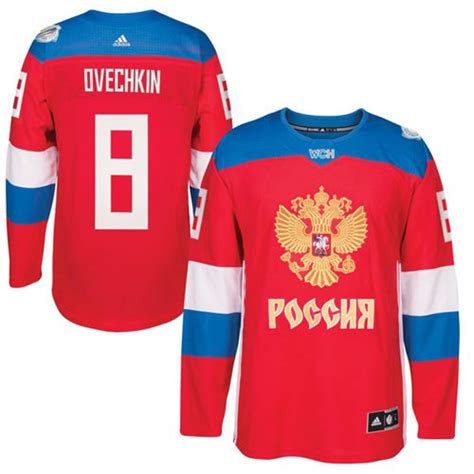 Team Russia #8 Alexander Ovechkin Red 2016 World Cup Stitched NHL ...