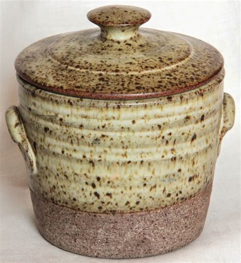 Curio Ts Vintage Studio Pottery Stoneware Lidded Pot