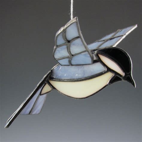 3d Chickadee Suncatcher Stained Glass Bird By Angelasglassstudio 30