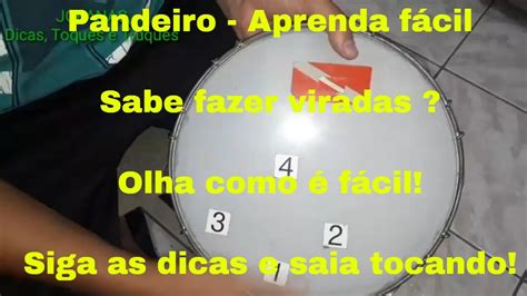 Como Tocar Pandeiro Aula De Pandeiro 61 Samba Viradas YouTube