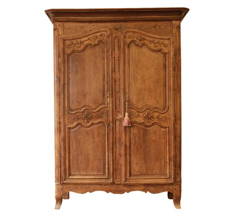 18th Century French Country White Oak Armoire Chairish