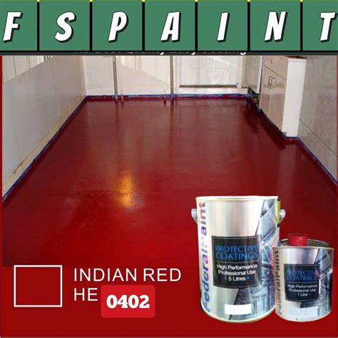 0882 Indian Red 5L HEAVY DUTY EPOXY FEDERAL PAINT WATERPROOF FLOOR