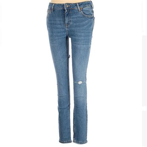 Zara Jeans Zara Size 6 Midrise The Skinny In Maldives Blue Jean