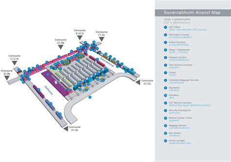 Suvarnabhumi Airport Terminal Map (2025-2024) - All Maps