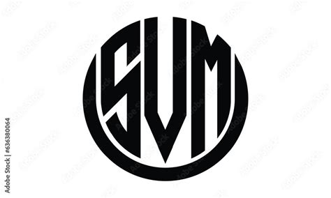 Svm Shield In Circle Logo Design Vector Template Lettermrk Wordmark