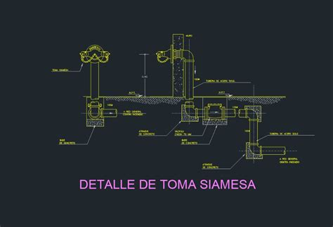 Detalle De La Toma Siamesa Con Despiece Kb Bibliocad