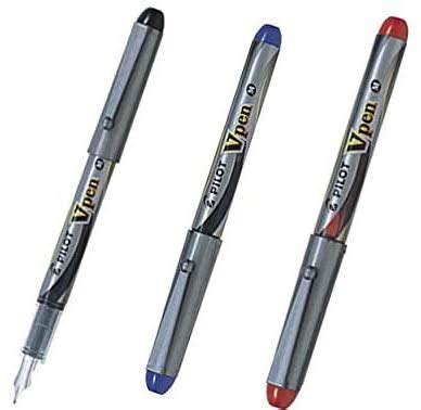 Pilot V Pen Varsity Disposable Fountain Pens Black Blue Red Ink