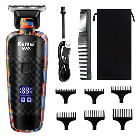 Kemei Km Max Professional Hair Clippers For Men Cordless Lcd