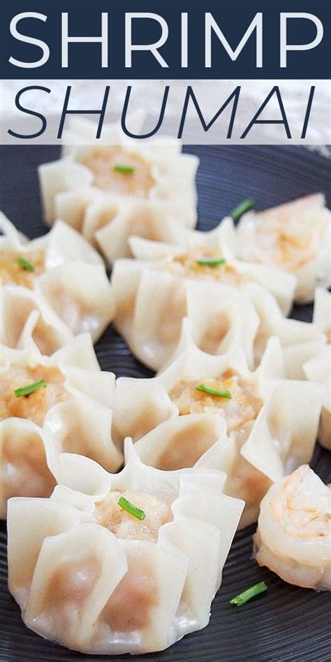 Shrimp And Dumplings On A Plate With Text Overlay