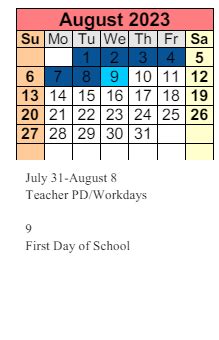 Orange Beach Elementary School - School District Instructional Calendar ...